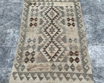 Afghanischer Kelim Teppich Handgeknüpfter Teppich Türkischer Kelim Teppich Antiker Teppich Naturfärbung Kelimteppich Orientteppich 150 x 100 cm
