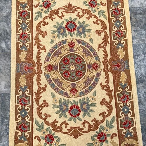 Aubusson Rug Handmade Rug Hand Knotted deals Rug Crewel Rug Needle Point Rug French Rug Oriental Rug Wool Kilim Rug Traditional Rug 153 x 89 cm