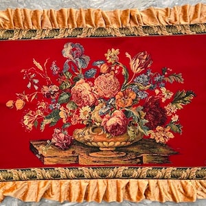 Französischer Tapisserie, Vintage Tapisserie, Antiker Tapisserie, Wandbehang, Bildlicher Tapisserie, Tapisserie, Goblins Mittelalterlicher Tapisserie 100 X 63 cm