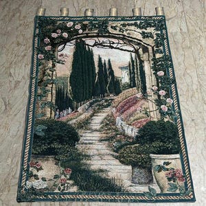 French Tapestry Vintage Tapestry Antique Tapestry Aubusson Tapestry Wall Hanging Tapestry Home Decor Goblins Medieval Tapestry  107 X 79 cm