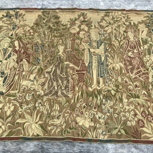 4X6 Französischer Tapisserie Vintage Tapisserie Antiker Tapisserie Wandbehang Tapisserie Goblins Mittelalterlicher Tapisserie Aubusson Tapestry 186 X 122 cm