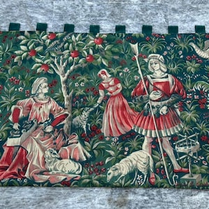 French Tapestry Vintage Tapestry Aubusson Tapestry Wall Hanging Tapestry Antique Tapestry Tapestry Goblins Medieval Tapestry 123 X 73 cm