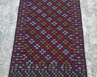Afghan kilim Rug Hand Knotted Rug Turkish Kilim Rug Handmade Rug 3x5 Kilim Rug Wool Kilim Rug Oriental Rug Sumac Rug Area Rug  144 x 94 cm