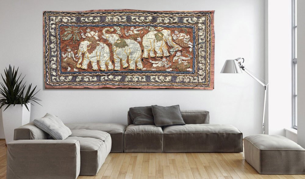 Antique Tapestry, Vintage Tapestry, Handmade Tapestry, Wall Hanging