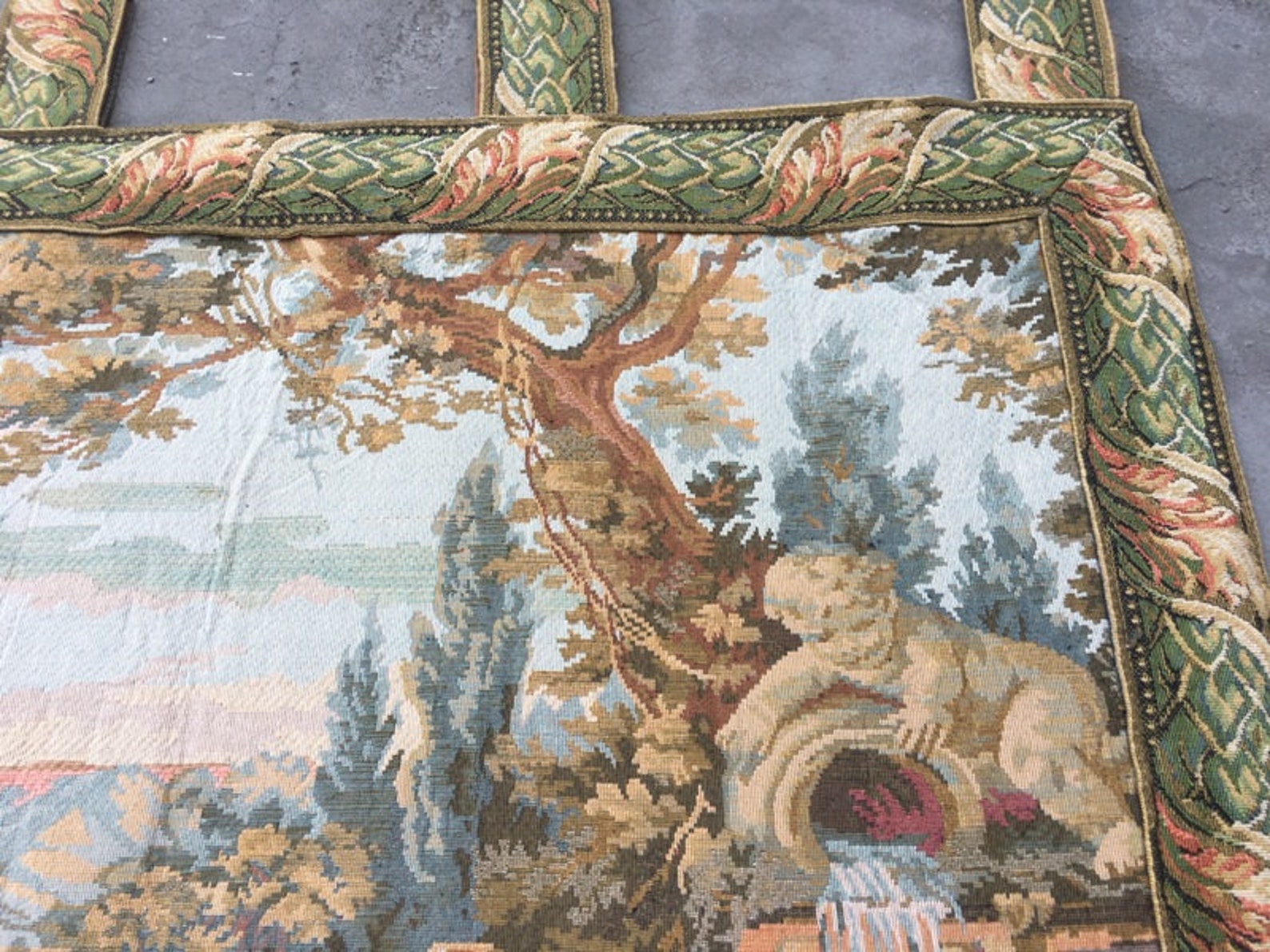 Antique Tapestry, Vintage Tapestry, Handmade Tapestry, Wall Hanging