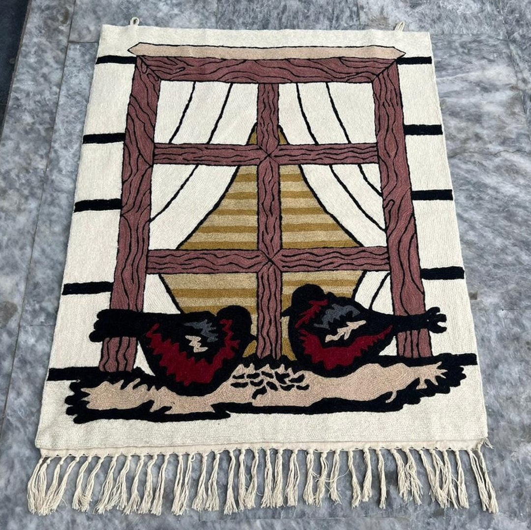 French Aubusson Rug Handmade Rug Pictorial Rug Needle Point Rug Wool ...