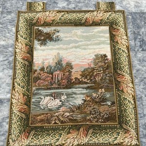 French Tapestry Vintage Tapestry Aubusson Tapestry Wall Hanging Tapestry Horse Tapestry Home Décor Goblins Medieval Tapestry 78 X 60 cm
