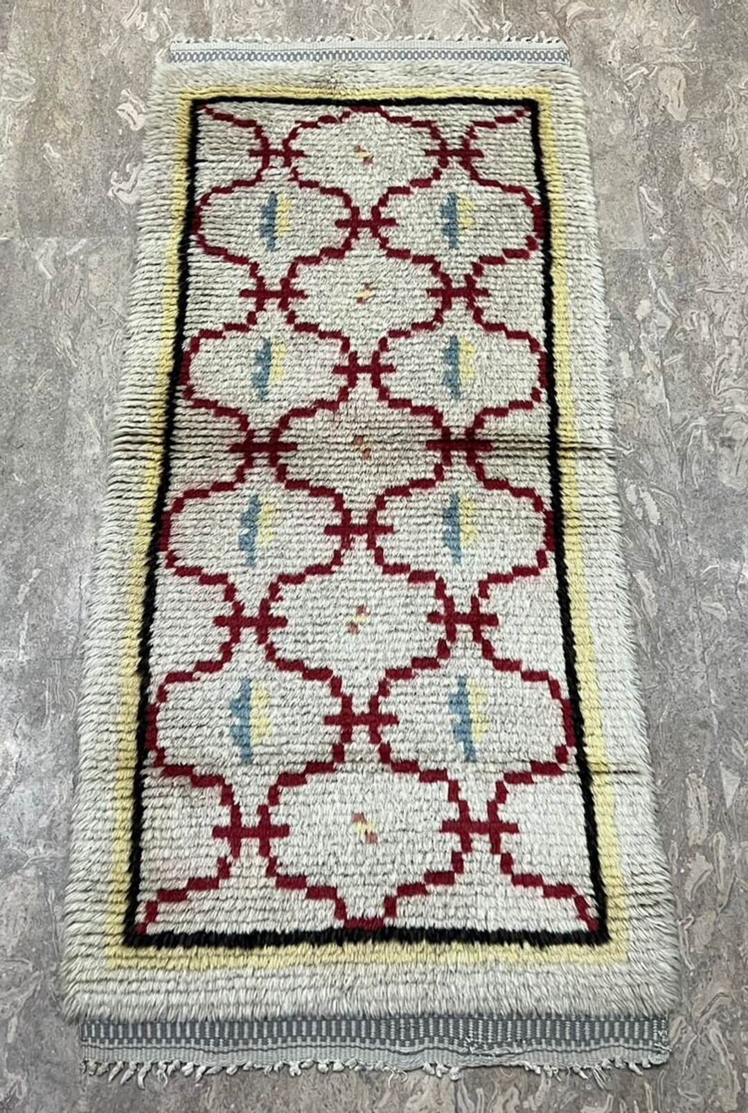 Wall Rug Denmark 2X4 Feet Scandinavian Rug Shaggy Rug Plush Rug Wool Rug Danish Rya Rug ...