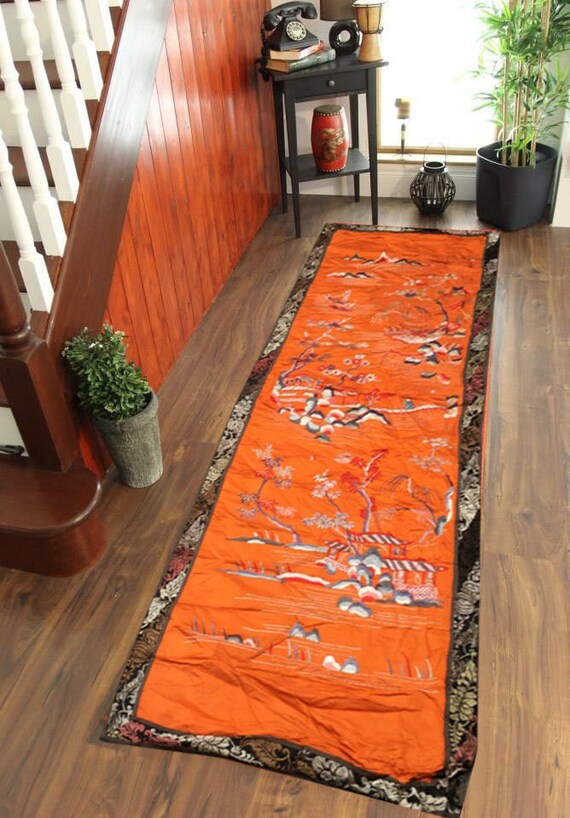 Antique Chinese Tablecloth Print Tablecloth Pictorial Table Etsy