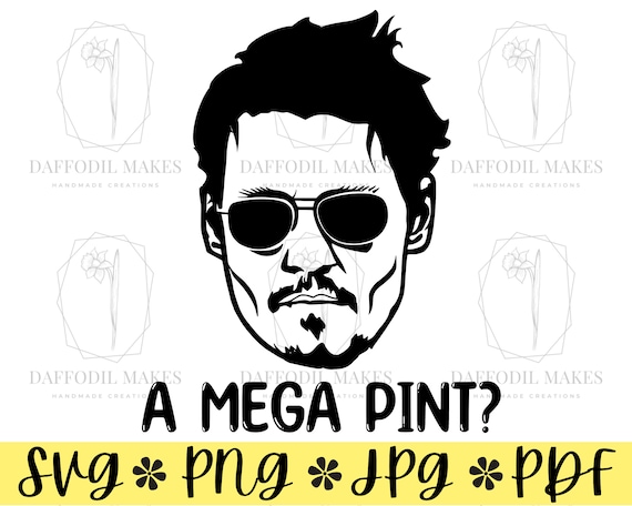Johnny Depp Mega Pint SVG File SVG Justice for Johnny Depp | Etsy Australia