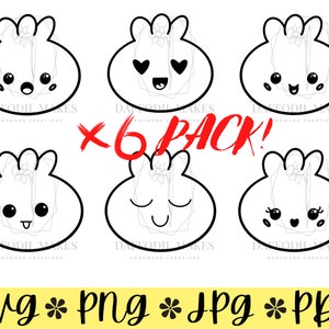 Dumpling SVG File Pack, SVG, Dumpling, Bao, Dumpling Svg, Kawaii Svg, Cute Food SVG, Food Svg, Bao Svg, Asian Food Svg, Cut File for Cricut