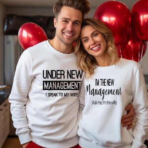 Newlywed Shirts, Newlywed Sweatshirt, Newlywed Gift, Just Married Shirts, Honeymoon Tshirts, Wedding Gift For Couple, Under New Management