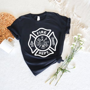 Firefighter T Shirt, Fireman Tee, Fire Department Shirt, Gift For Fireman, Fire Dept. Logo Shirt, Fire Fighter Gift