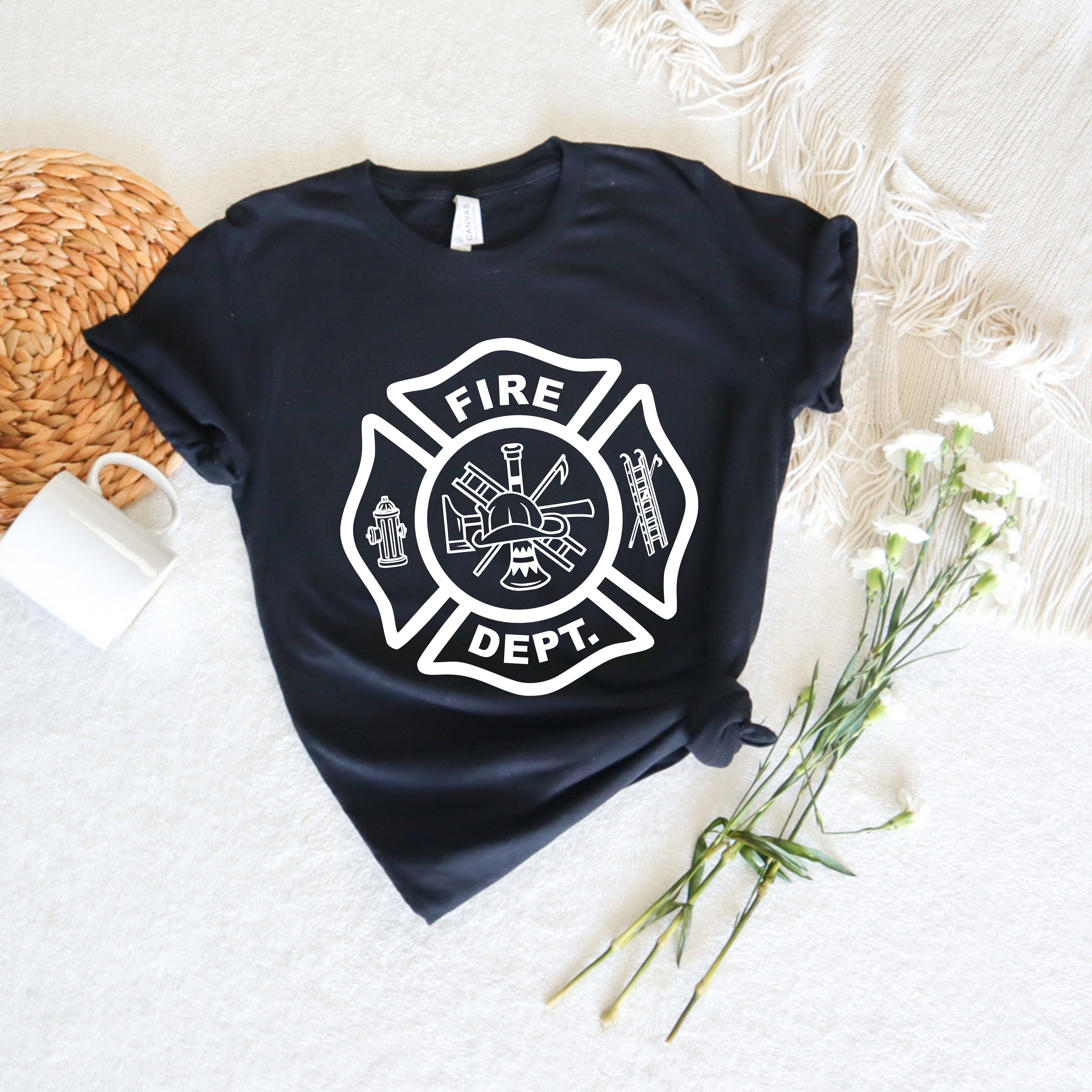 Interest Pod Personalized Firefighter Shirts Custom Name and Number Fireman All Over Print Shirt K1702