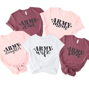 Custom Army Family Shirt, Military Shirt, Proud Army Family Shirts, Army Mom Dad Family Gift, USA Navy Dad Mom