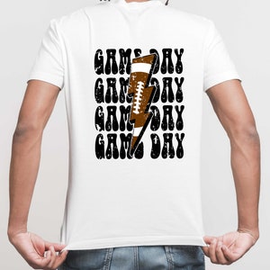 Camiseta de fútbol del día del juego, camiseta de fútbol, camiseta del día del juego, camiseta de la temporada de fútbol, camiseta gráfica de fútbol, camiseta de la temporada de fútbol, suéter de fútbol