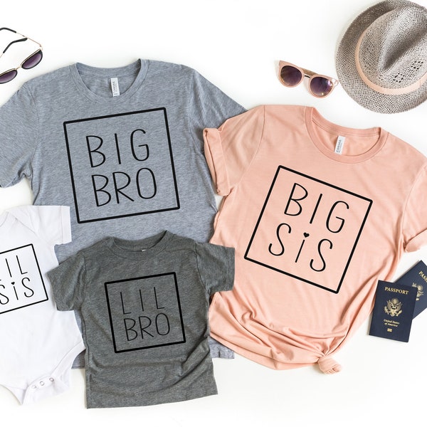 Big Brother Sister Shirts, Little Brother Sister Shirts, Big Bro Sis Lil Bro Sis Matching Shirts, Big  Bro Sis T-Shirt, Lil Bro Sis T-Shirt