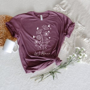Wildflower Shirt, Wildflower T Shirt, Flower Shirt, Flower T Shirt, Floral Shirt, Floral T Shirt, Hippi Shirt, Hippi T Shirt, Floral Gift
