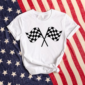 Checkered Flag Shirt, Race Life Motor Racing Sports Shirt, Racing Flag, Start Flag, Race Lover Shirt, Car Racing Tee, Racing T-Shirt