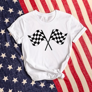 Checkered Flag Shirt, Race Life Motor Racing Sports Shirt, Racing Flag, Start Flag, Race Lover Shirt, Car Racing Tee, Racing T-Shirt