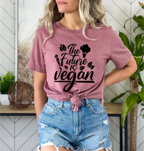 El futuro es camiseta vegana Regalo vegetariano camisa a base de plantas Salva la Tierra y se vegano con camisa herbivora vibraciones vegetarianas Etsy Espana