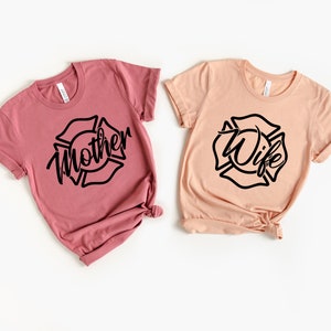 Firefighter T Shirt, Firefighter Tee, Fire Department Shirt, Gift For Fireman Wife Mother, Fire Dept. Logo Shirt, Fire Fighter Gift