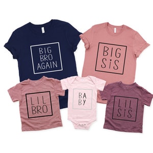 Big Sister Brother Shirts, Little Brother Sister Shirts, Baby Brother Sister Shirt, Big Sis Lil Bro Matching Shirts, Baby Announcement