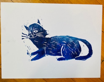 Impression de linogravure pour chat (original)