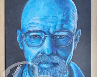 ブライアン・クランストン - ウォルター・ホワイト 色鉛筆版画
