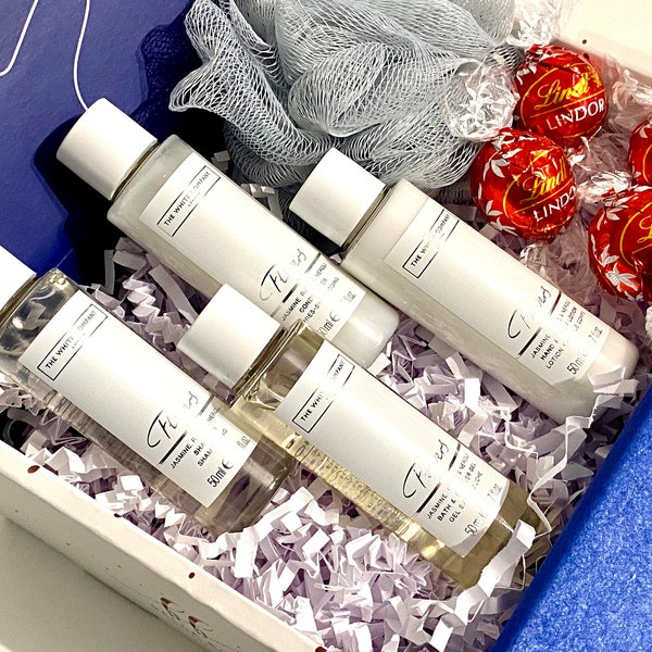 Luxury White Company Gift Box - Hug In A Box - Personalised - Thinking of you - Pamper Box - Travel Set - Sister - Grandma - Someone Special