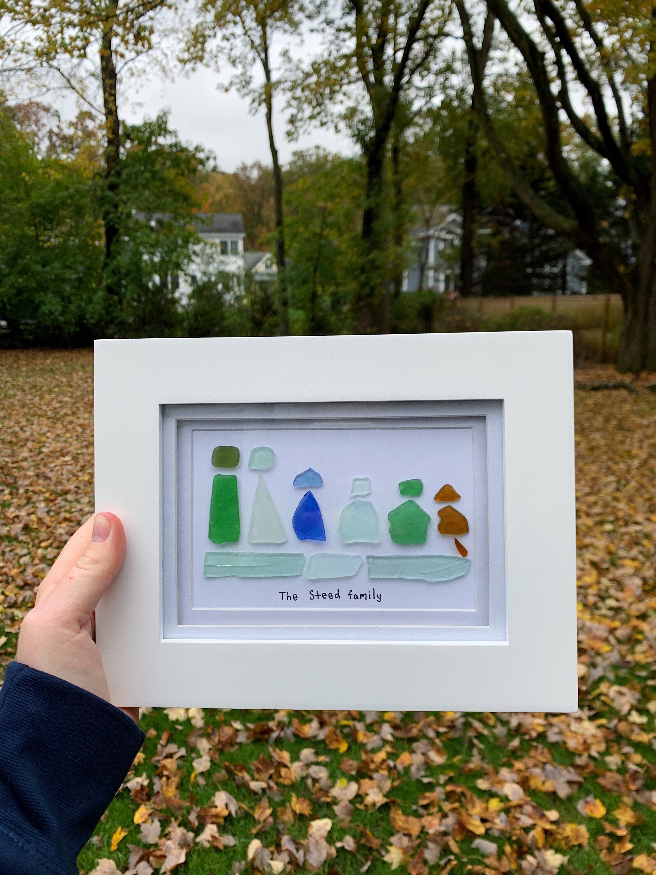 Custom Sea Glass Beachy Family Picture Natural Hand | Etsy