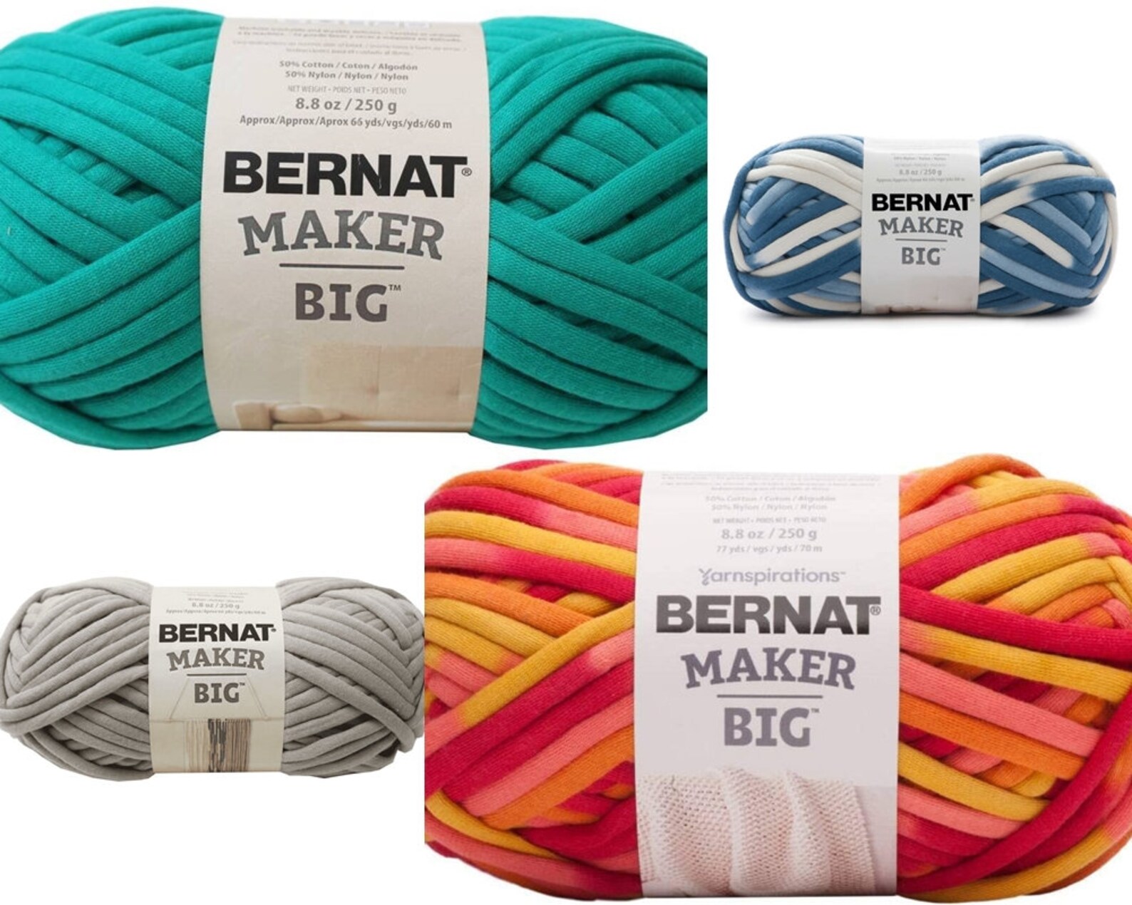 Bernat Maker Big Yarn 250g chunky tubular yarn Etsy