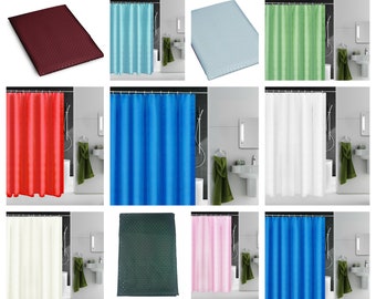 Waterproof Polyester Fabric Bathroom Shower Curtain With Ring Hooks 180 x 180 CM