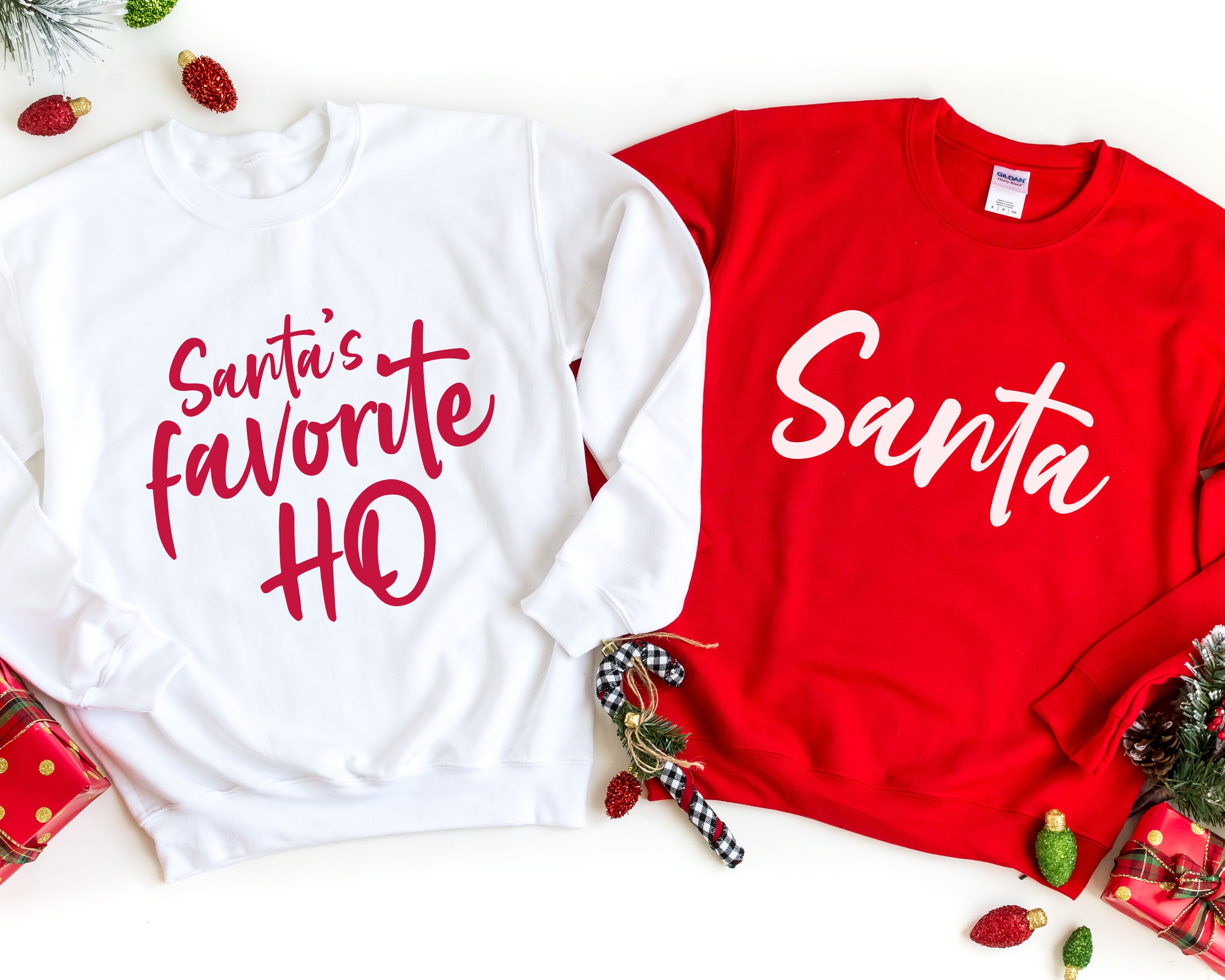 Couple Christmas Sweaters Funny Christmas Sweater Matching Etsy