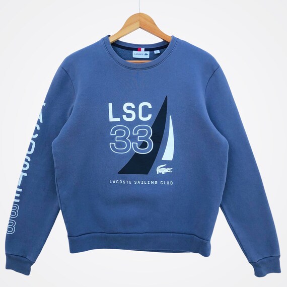 Lacoste Sailing Gear Graphic Embroidery Classic Crewneck Etsy