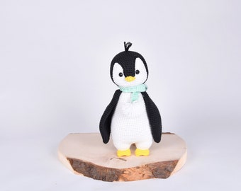 Handmade Crochet Penguin Amigurumi Soft Toy Crochet Cotton Toy Handmade Gift for Kids Easter