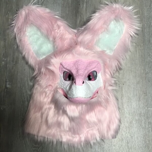 Raptor Fursuit Head with ears/hood attached and Tail