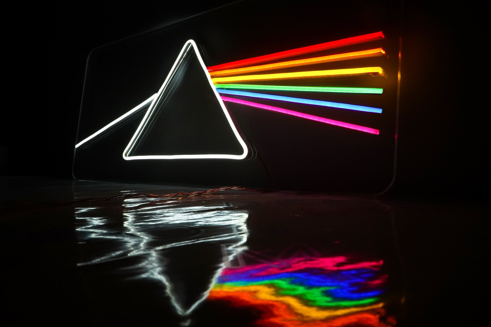Pink Floyd Neon Sign, Dark Side of the Moon Neon Sign, Pink Floyd Wall Art, Neon Sign for Living