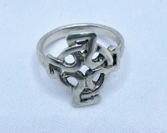 Square Celtic Cross - Sterling Silver Handmade Ring