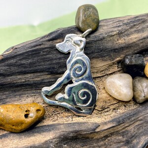 Madra - Sterling Silver Dog Necklace Pendant