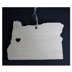 YOUR State and ANY City Ornament with Heart Cutout to represent the City of your Choice for any occasion or a Holiday Christmas Keepsake