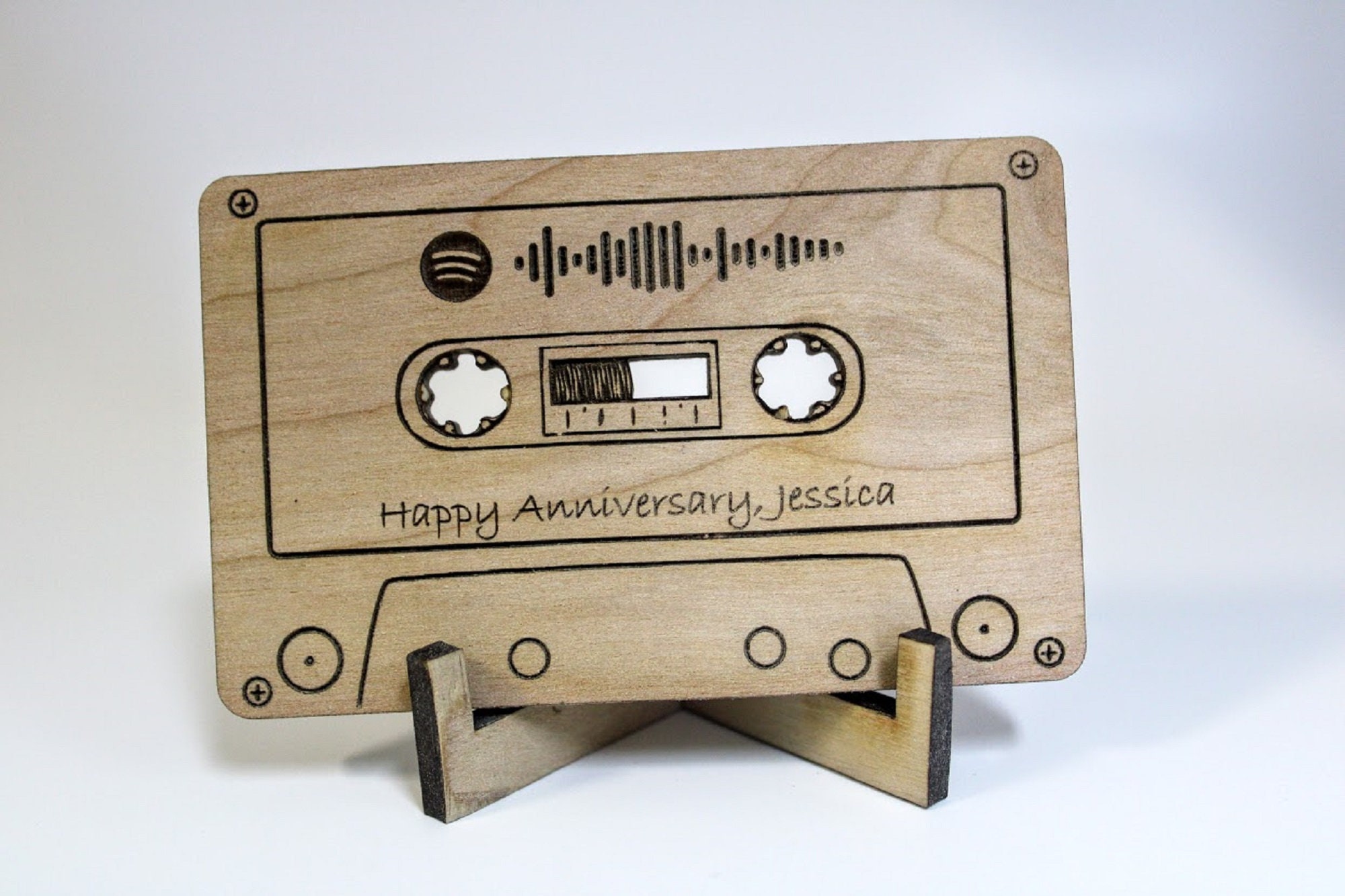 Spotify Custom Mixtape Wooden Cassette for Any Song / Playlist Etsy