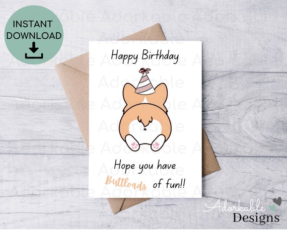Printable Birthday Cards Funny Birthday Cards Instant | Etsy