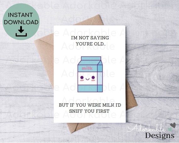 Printable Birthday Cards Funny Birthday Cards Instant | Etsy