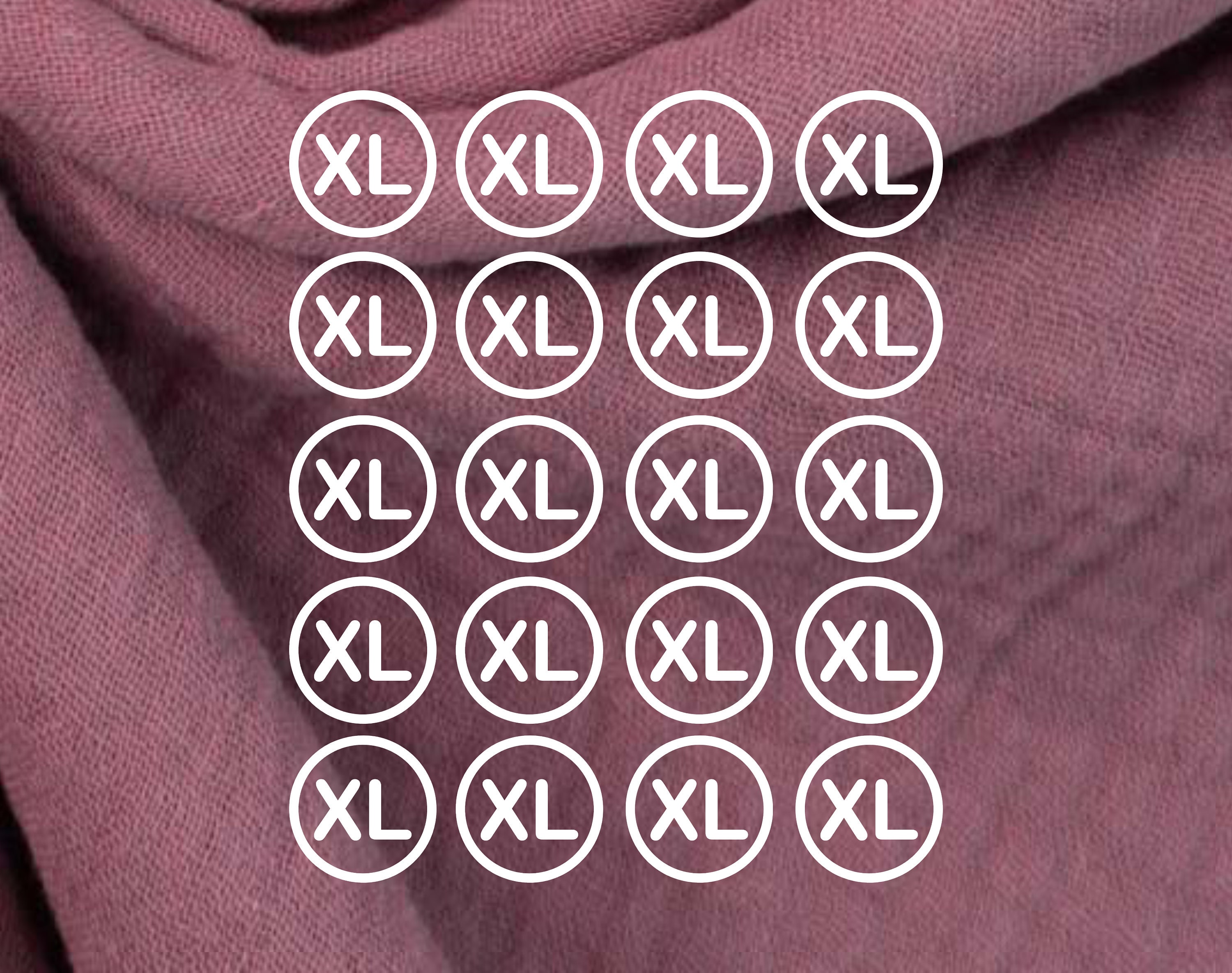 Xl Labels Size Labels 20 Pieces, Size Labels, Iron-on Labels, Letter Labels ...
