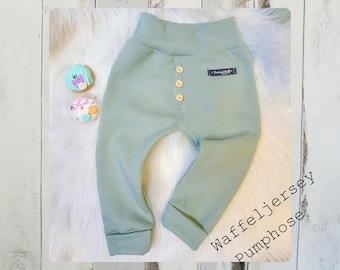 Waffle knit pants, wax pants