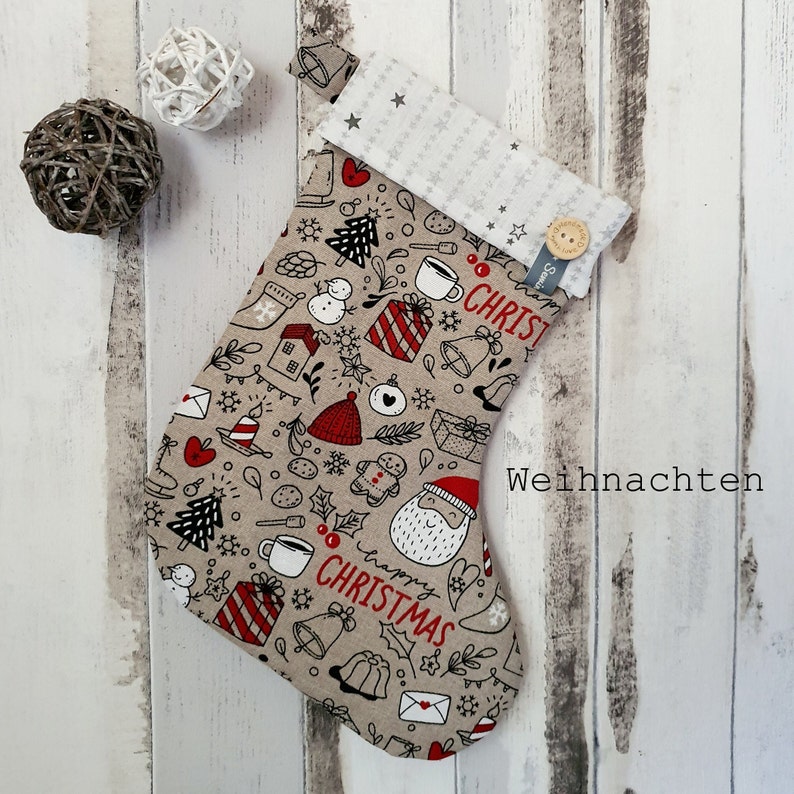 Santa boots to fill yourself, Christmas boots, Santa boots, Christmas decorations, personalized Weihnachten