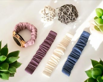 Elastisches Uhrenband, Waffeljersey, Galaxy Watch Band, Apple Watch Band, Garmin Venu,Stoffuhrenband,Smartwatchband (optional mit Federsteg)