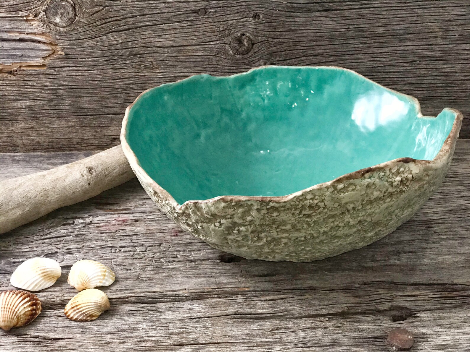 Turquoise Blue Ceramic Fruit Bowl Large Ceramic Bowl Etsy