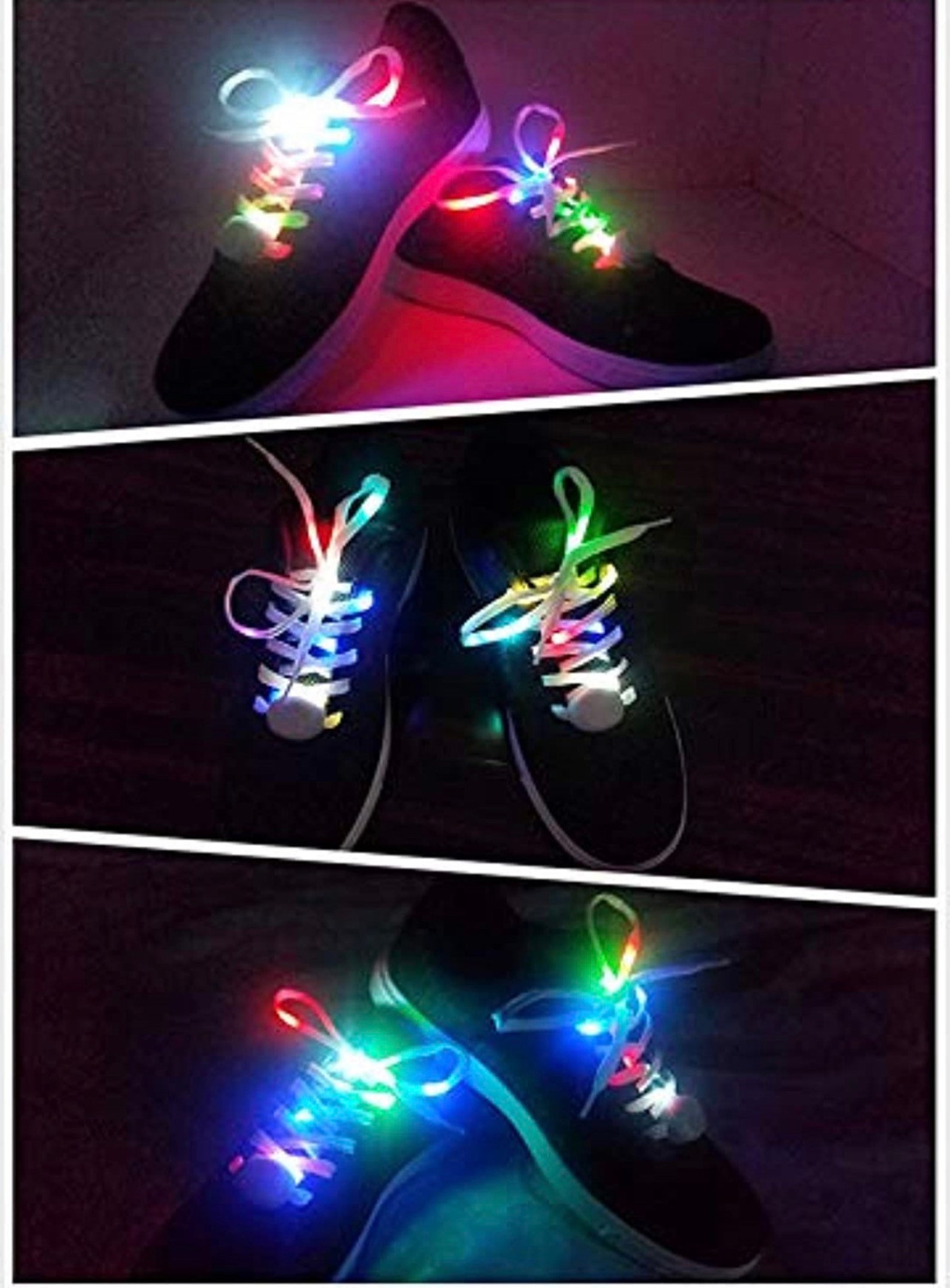 Led Light Up Shoelaces with Multicolor Flashing Shoe laces for Etsy